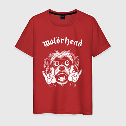 Футболка хлопковая мужская Motorhead rock dog, цвет: красный