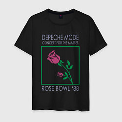 Футболка хлопковая мужская Depeche Mode - Rose Bowl 88, цвет: черный