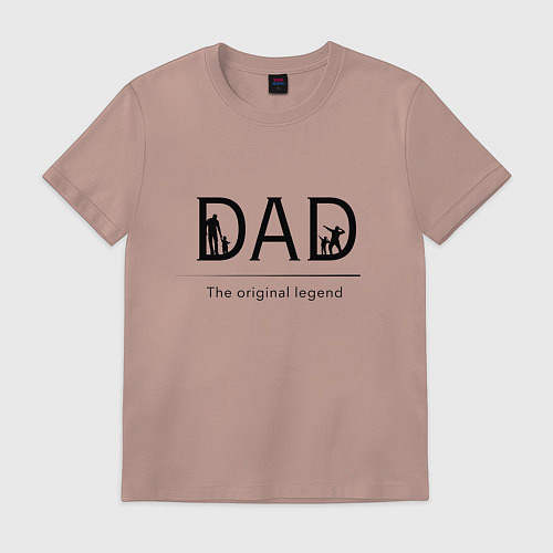 Мужская футболка Сила отца / Пыльно-розовый – фото 1