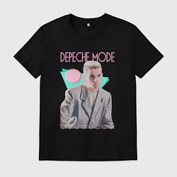 Футболка хлопковая мужская Depeche Mode 80s Dave, цвет: черный