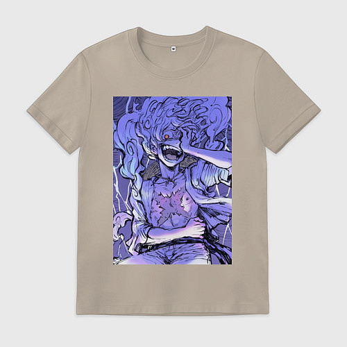 Мужская футболка Ван-Пис Луффи улыбается / Миндальный – фото 1