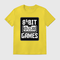 Футболка хлопковая мужская Игры 8 бит, цвет: желтый