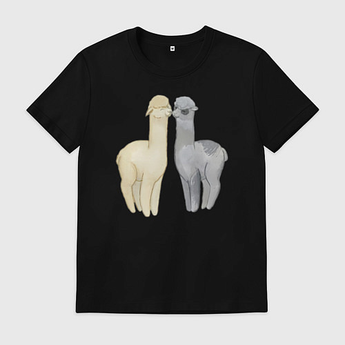 Мужская футболка Ламы / Черный – фото 1