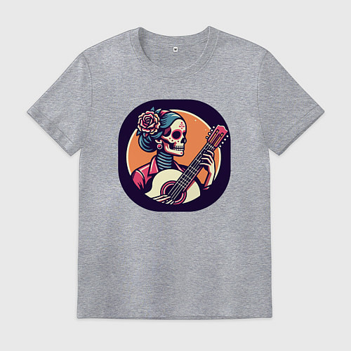 Мужская футболка Мёртвая гитаристка / Меланж – фото 1