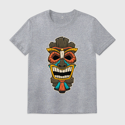 Мужская футболка Африканская маска / Меланж – фото 1