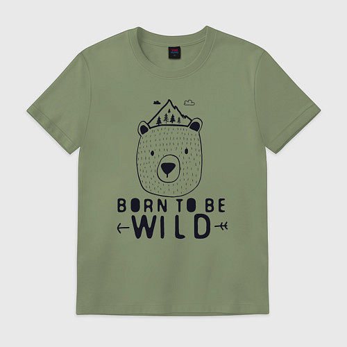 Мужская футболка Wild bear / Авокадо – фото 1