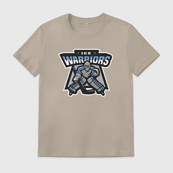 Футболка хлопковая мужская Воины льда, цвет: миндальный