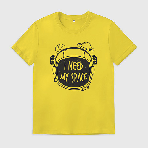 Мужская футболка Мне нужен космос / Желтый – фото 1
