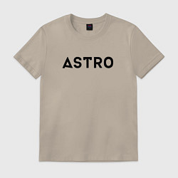 Футболка хлопковая мужская Astro, цвет: миндальный