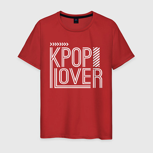 Мужская футболка K-pop lover / Красный – фото 1