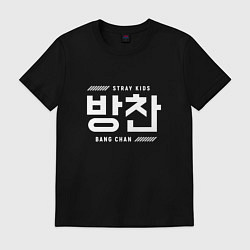Футболка хлопковая мужская Банчан stray kids, цвет: черный
