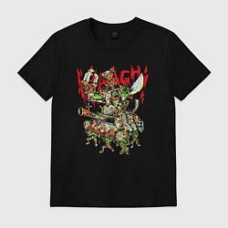 Футболка хлопковая мужская Warhammer waaagh game, цвет: черный