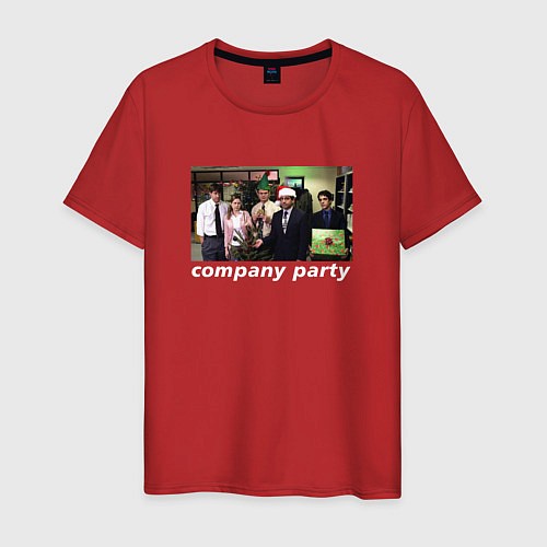 Мужская футболка The Office - company party / Красный – фото 1