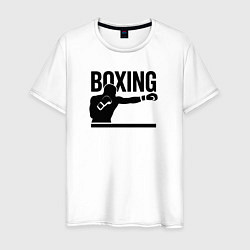 Футболка хлопковая мужская Боксер boxing, цвет: белый