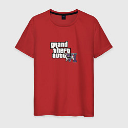 Футболка хлопковая мужская Grand Theft Auto 6 vice city logo, цвет: красный