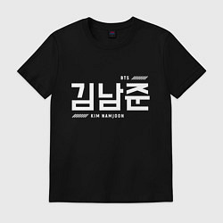 Футболка хлопковая мужская Ким Намджун bts, цвет: черный