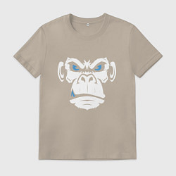 Футболка хлопковая мужская Крутой бибизян, цвет: миндальный