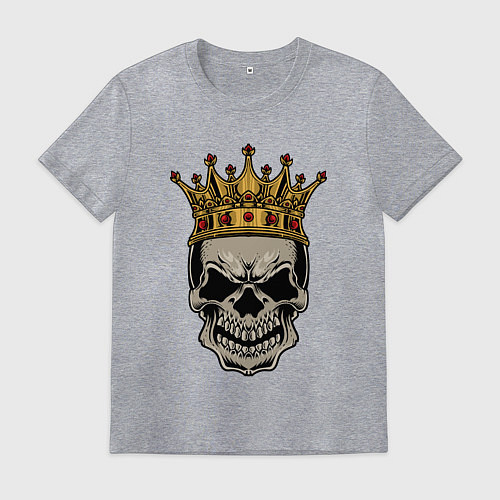 Мужская футболка Череп с короной / Меланж – фото 1
