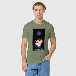 Футболка хлопковая мужская Exo monster, цвет: авокадо — фото 2
