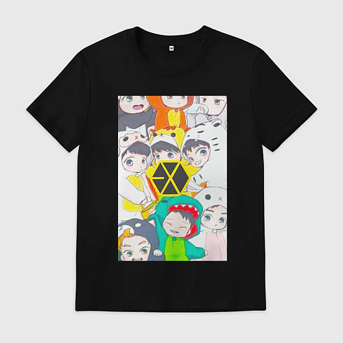 Мужская футболка Exo в костюмах животных / Черный – фото 1