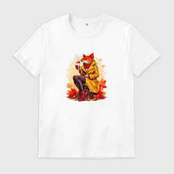 Футболка хлопковая мужская Рыба с глинтвейном, цвет: белый