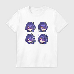 Футболка хлопковая мужская Ахерон стикеры, цвет: белый