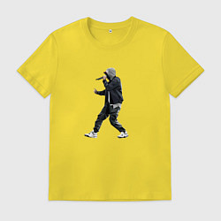 Футболка хлопковая мужская Eminem is live, цвет: желтый