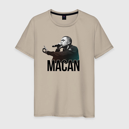 Мужская футболка Macan - Rap / Миндальный – фото 1