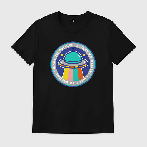 Мужская футболка Want to believe / Черный – фото 1