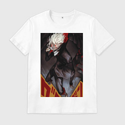 Футболка хлопковая мужская Дандадан: Кэн Такакура, цвет: белый