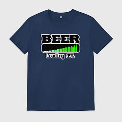 Футболка хлопковая мужская Beer loading, цвет: тёмно-синий