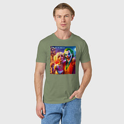 Футболка хлопковая мужская Folie a deuxs - pixel art, цвет: авокадо — фото 2