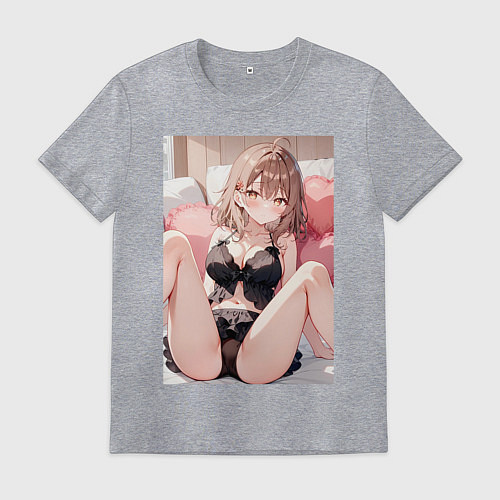 Мужская футболка Девушка секси / Меланж – фото 1