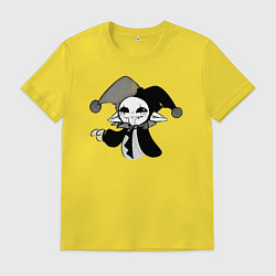 Футболка хлопковая мужская Мультяшный клоун, цвет: желтый