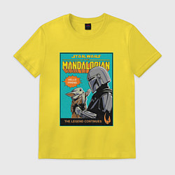 Футболка хлопковая мужская Mandalorian - Din Djarin, цвет: желтый