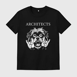 Футболка хлопковая мужская Architects rock dog, цвет: черный