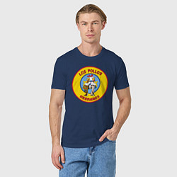 Футболка хлопковая мужская Los Pollos hermanos Breaking bad, цвет: тёмно-синий — фото 2