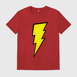 Футболка хлопковая мужская Shazam and Black Adam logo, цвет: красный
