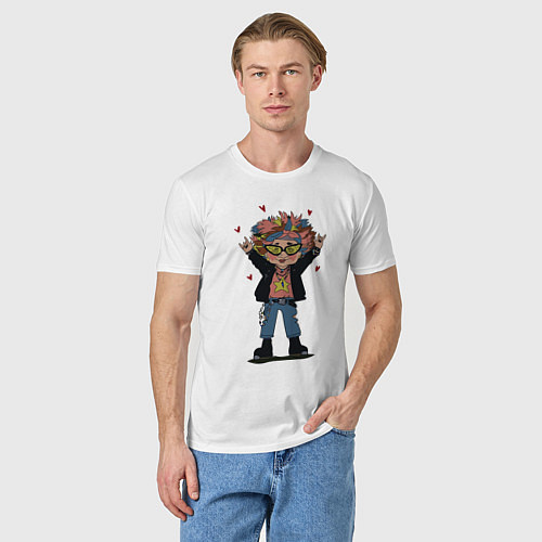 Мужская футболка Бабушка рокер / Белый – фото 3