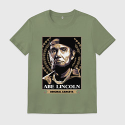 Футболка хлопковая мужская Lincoln gangster, цвет: авокадо
