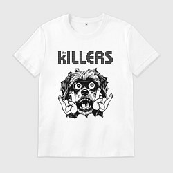 Футболка хлопковая мужская The Killers - rock dog, цвет: белый