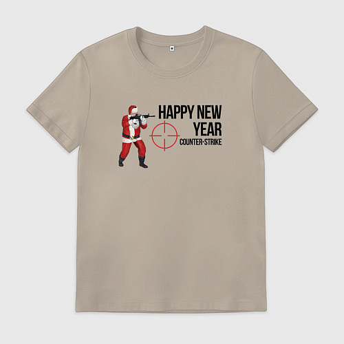 Мужская футболка Counter Strike - Santa Claus / Миндальный – фото 1