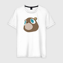 Футболка хлопковая мужская Dropout Bear, цвет: белый