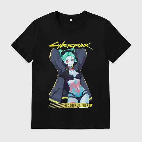 Мужская футболка Сyberpunk rebecca / Черный – фото 1