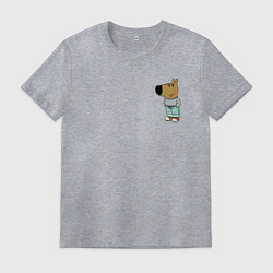 Футболка хлопковая мужская Just a chill guy, цвет: меланж