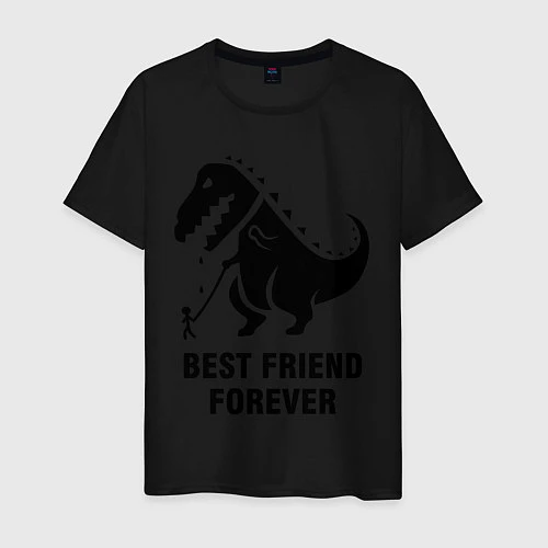 Мужская футболка Godzilla best friend / Черный – фото 1