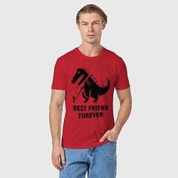 Футболка хлопковая мужская Godzilla best friend, цвет: красный — фото 2