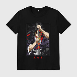 Футболка хлопковая мужская Клинок, рассекающий демонов Кокушибо, цвет: черный