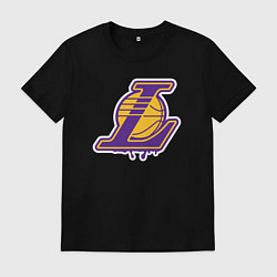 Футболка хлопковая мужская Lakers team, цвет: черный