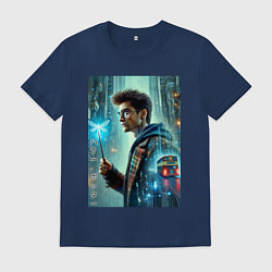 Футболка хлопковая мужская Harry Potter - urban style, цвет: тёмно-синий